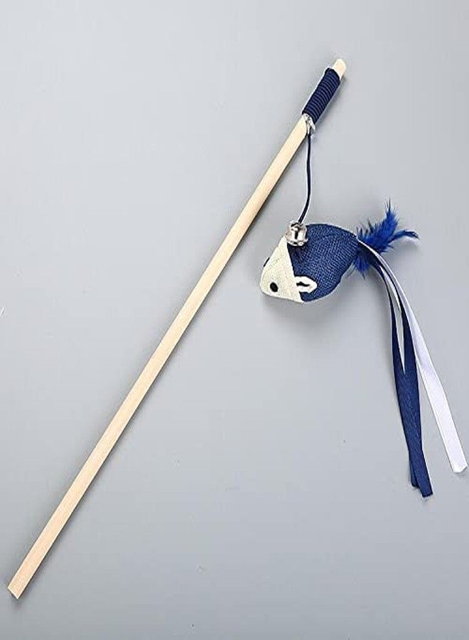 KUTKUTCat Wand Toy Adjustable Interactive Ball Bell Faux Feather Pet Wand Hollow Chase Interesting Cat Toy for Indoor Pet - Image 3